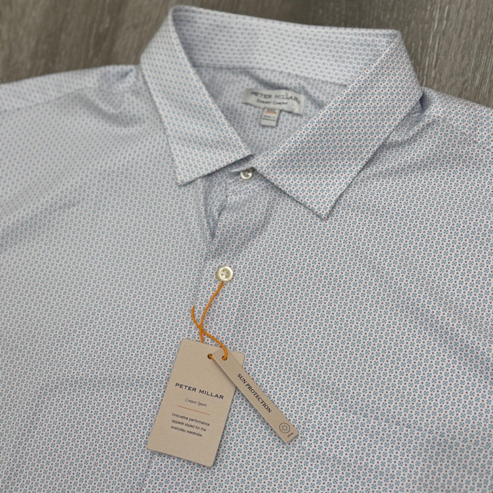 Peter Millar Crown Sport Summer Comfort Sun Protection Golf Polo Shirt Soft XXL